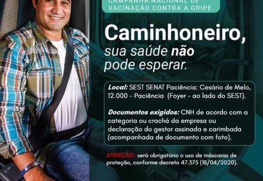 Sest Senat de Paciência, RJ, realiza campanha de vacinação para profissionais do transporte